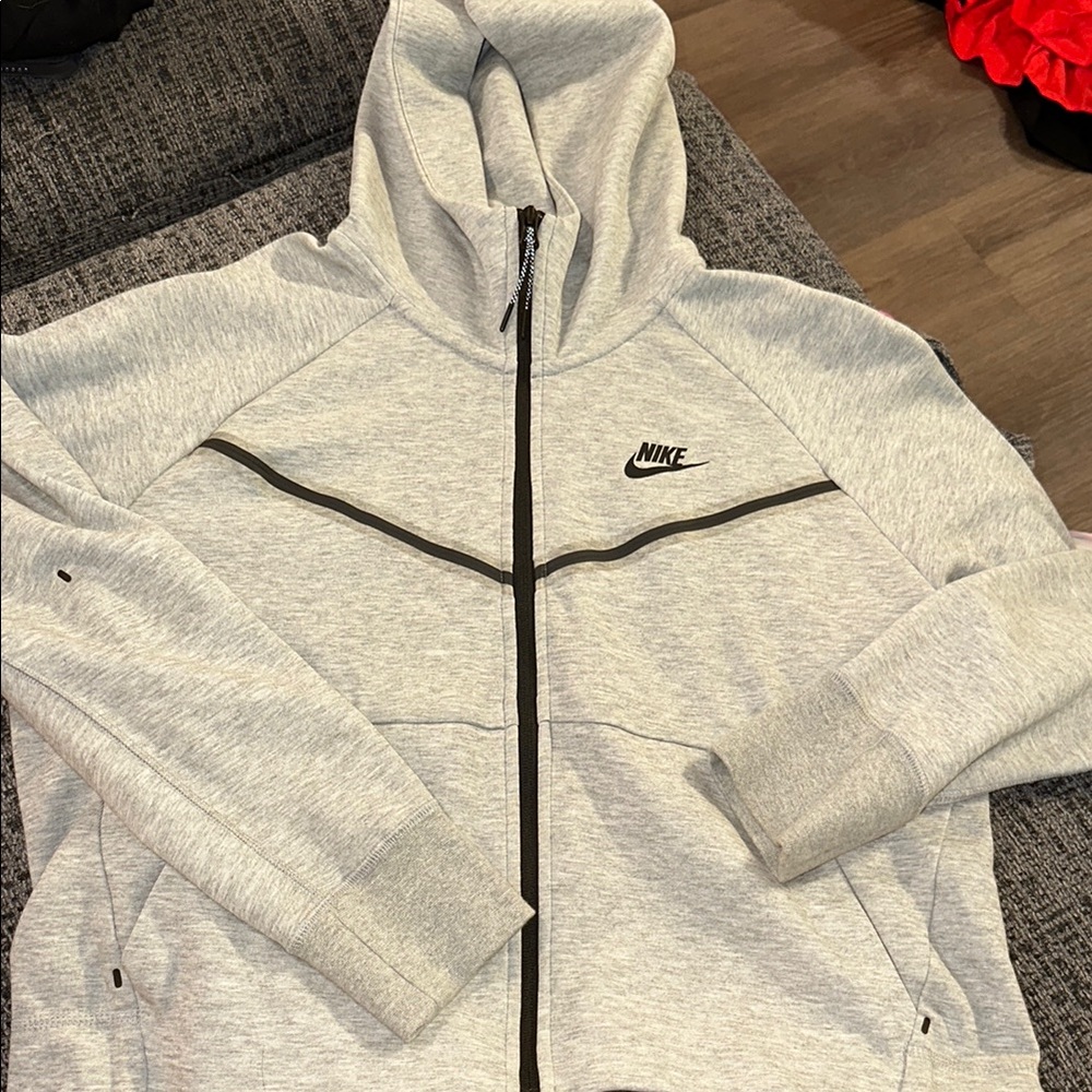 Nike Light Gray Hoodie with Black Details